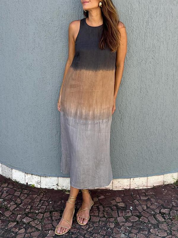 Éloane™ | Robe en Coton et Lin à Imprimé Naturel