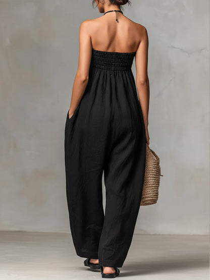 Noémie | Combinaison Bustier Lin Et Coton Fluide