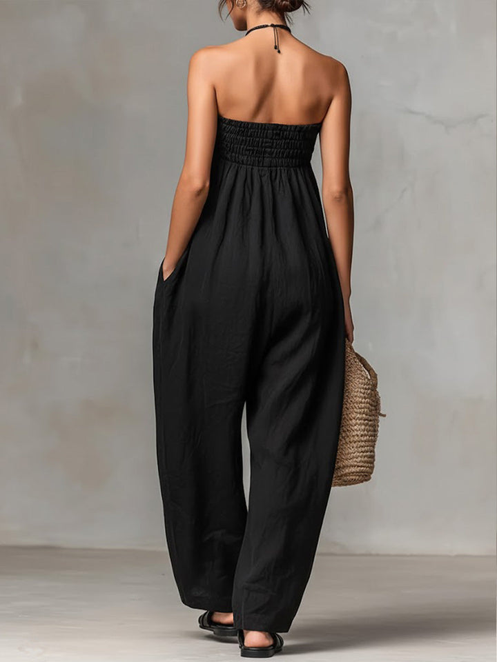 Noémie | Combinaison Bustier Lin Et Coton Fluide