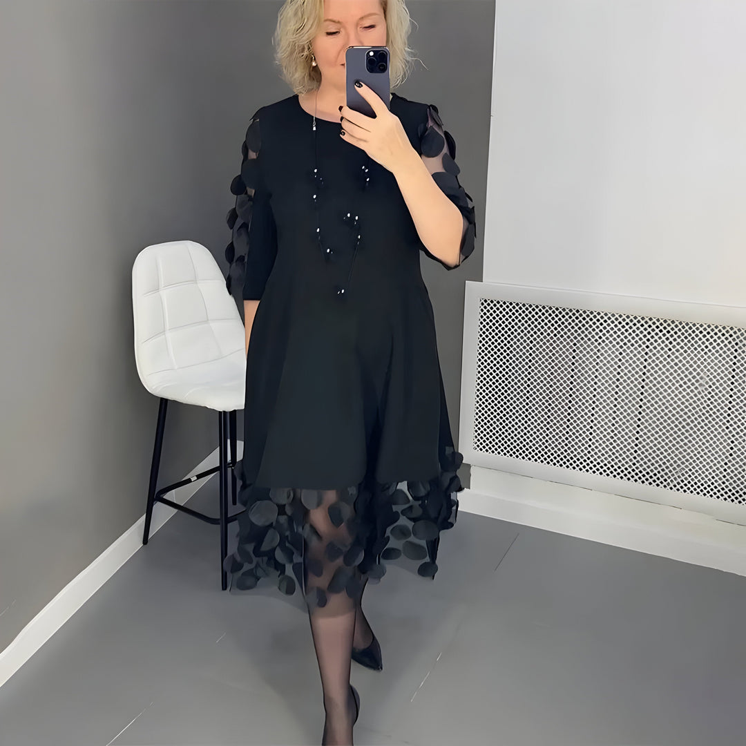 Sarah™ | Robe midi avec Détails Élégants