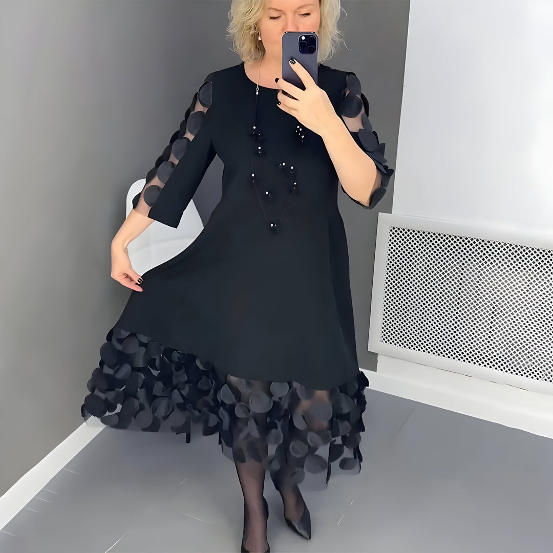 Sarah™ | Robe midi avec Détails Élégants