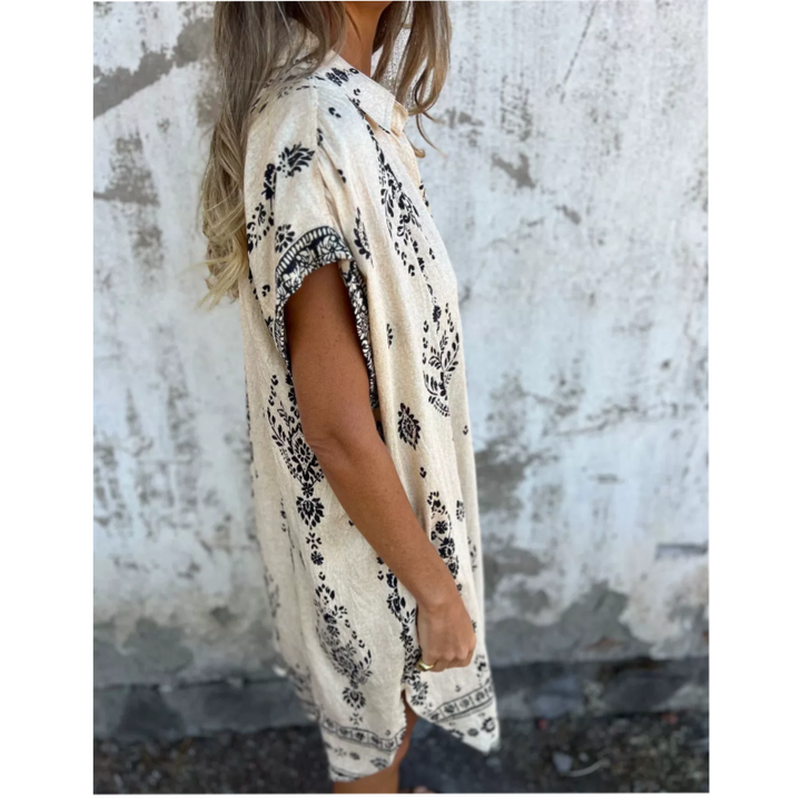 Elena™ | Robe Évasée Imprimée avec Poches