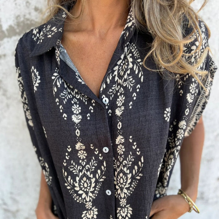 Elena™ | Robe Évasée Imprimée avec Poches