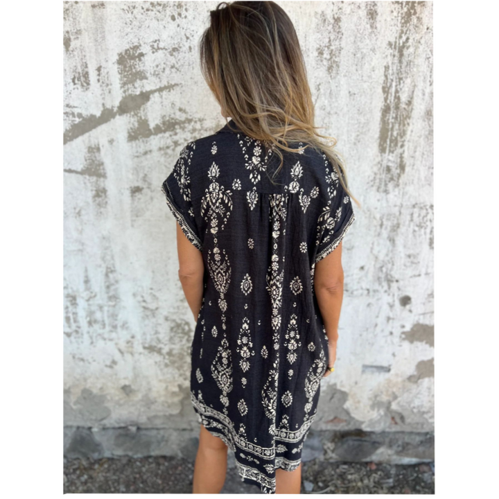 Elena™ | Robe Évasée Imprimée avec Poches